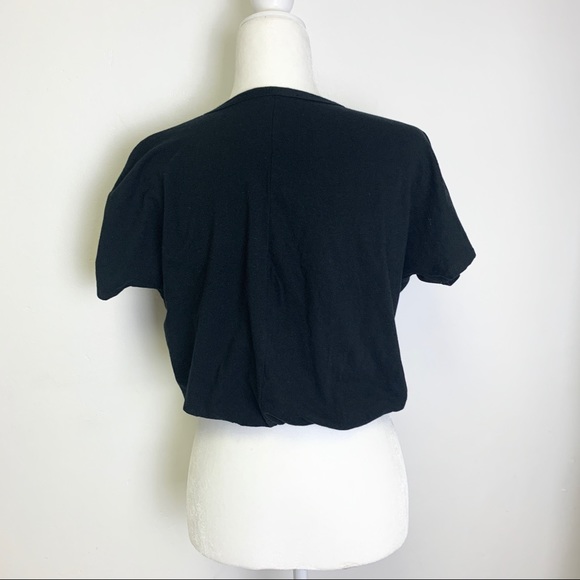 Olivia Rae Crop Top Black Basic Short Sleeve Shirt NWOT - Picture 4 of 8
